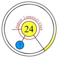 Clock showing the time 7:24